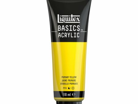 Akryyliväri 118ml 410 Primary Yellow Liquitex Basics Acrylic Online Hot Sale